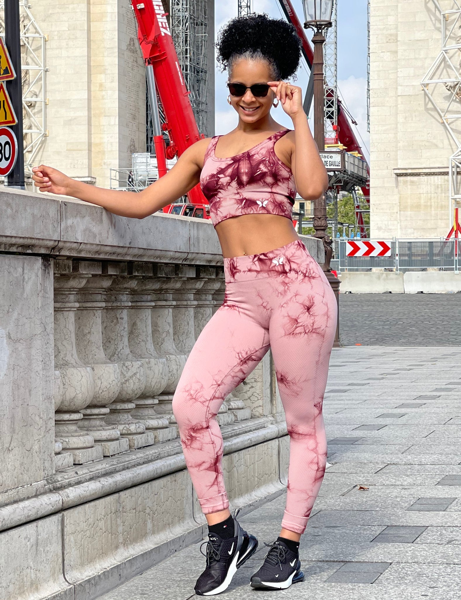 Tie Dye Set in Dark Red