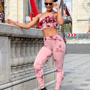 Tie Dye Set in Dark Red