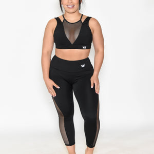 Mesh Leggings. Mesh Yoga Leggings. Black Yoga Set| < Monarch Athletics>