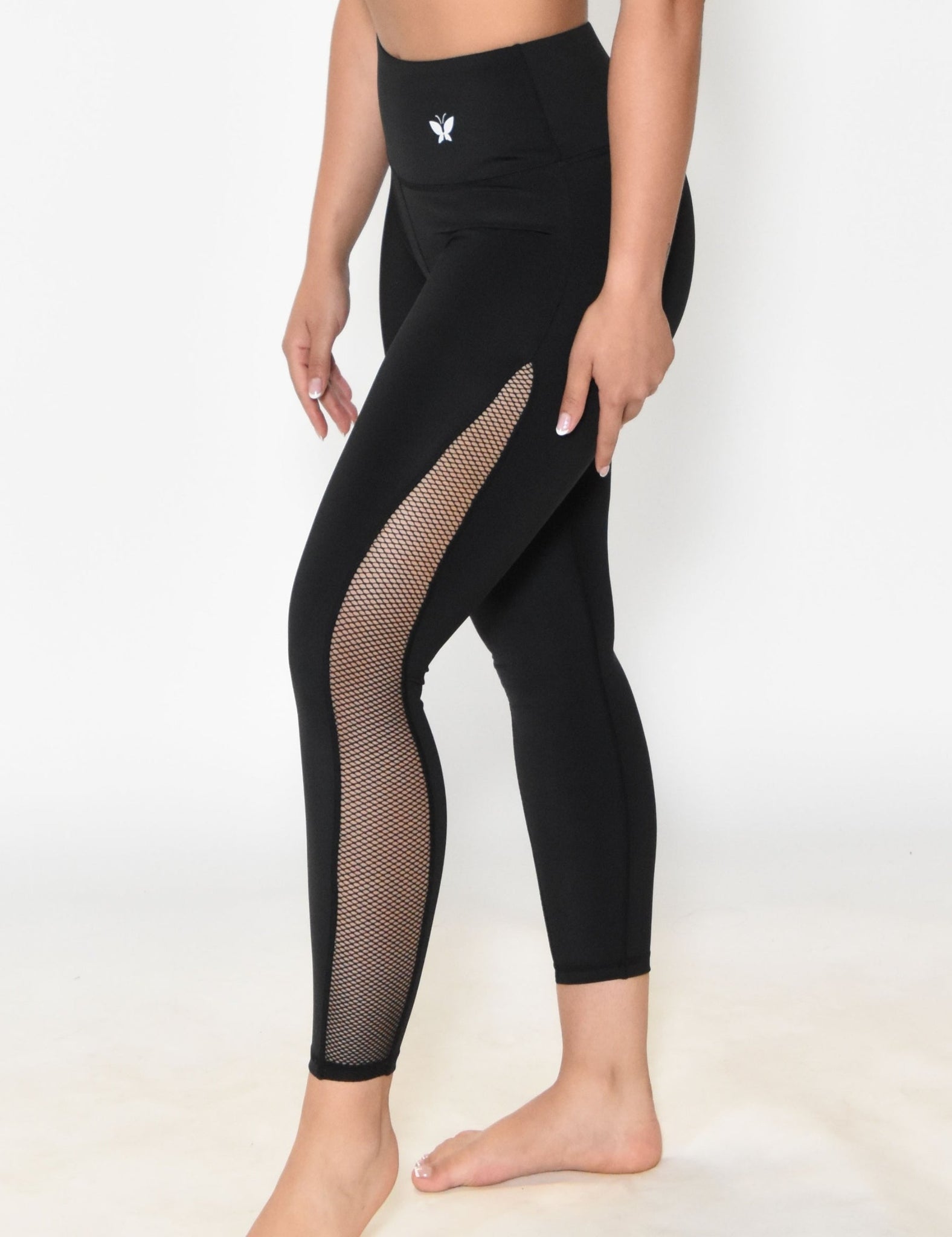 Mesh Leggings. Mesh Yoga Leggings. Black Yoga Leggings| < Monarch Athletics>