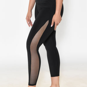 Mesh Leggings. Mesh Yoga Leggings. Black Yoga Leggings| < Monarch Athletics>